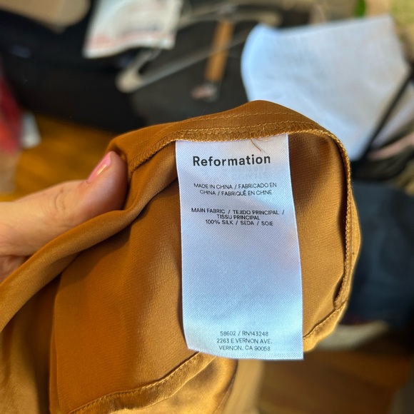 NWT Reformation Frankie Silk Maxi Dress - Picture 7 of 13